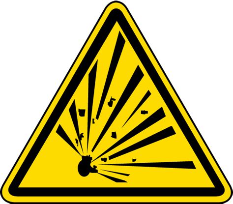 Explosive Material Warning Label J6538 - by SafetySign.com