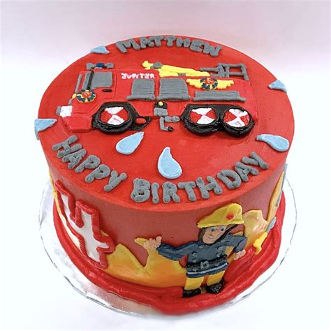 Fireman Sam theme birthday cake! #nikijoycakes #cake #buttercream #firemansamcake | Easy cake ...