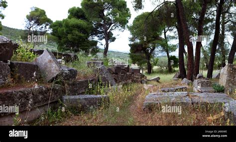 Propylea of Asclepion in Epidaurus Stock Photo - Alamy