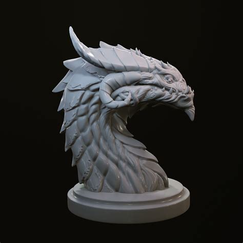 Dragon Head for 3D print 80mm free 3D model 3D printable | CGTrader