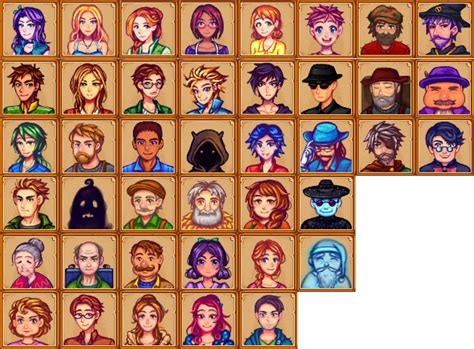 Hello Joinery: stardew valley portraits