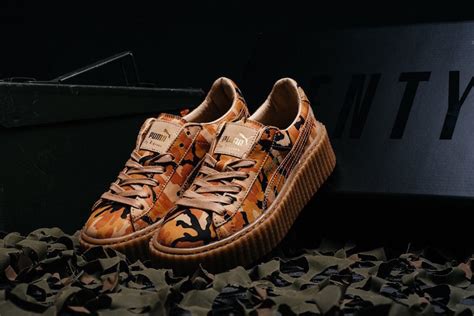 Rihanna x PUMA Suede Creeper Orange Camo Release Date - SBD