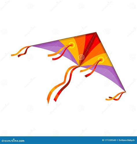 Kite Vector Icon.Cartoon Vector Icon Isolated on White Background Kite ...