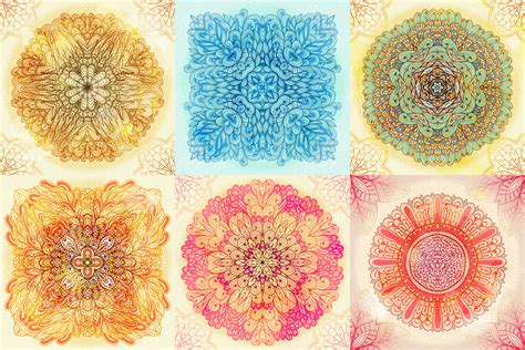 15 Floral Symmetry Patterns. Set #3 | Custom-Designed Graphic Patterns ...