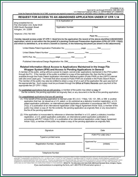 Uspto Provisional Patent Application Forms - Form : Resume Examples # ...