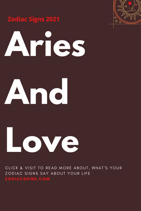 Aries And Love - Zodiac Shine