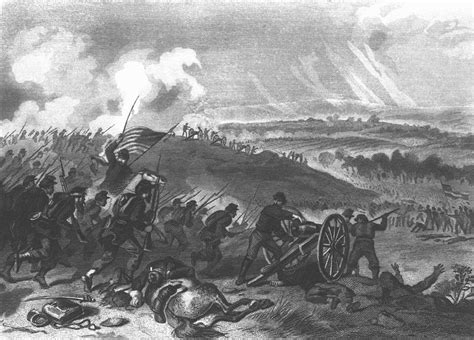 Battle Of Gettysburg - Final Charge Of The Union Forces At Cemetery ...