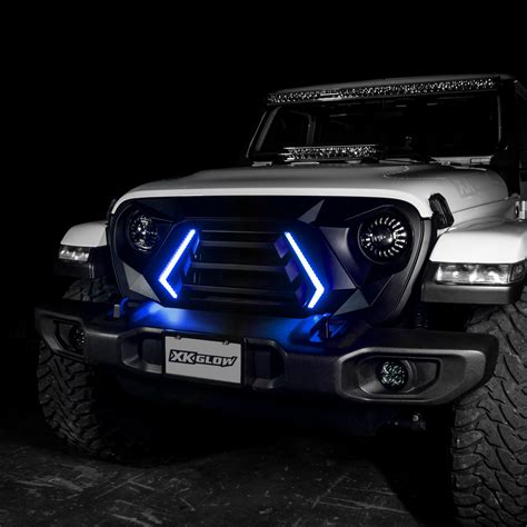 XKchrome LED Grill Kit with DRL Sequential Turn for Jeep Wrangler and ...