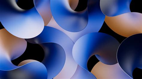 Blue abstract Wallpaper 4K, Abstract curves, Blue curves