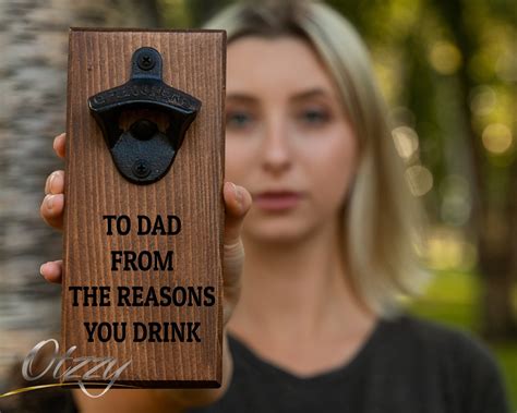 Our New dad custom-made laser engraved wood bottle openers will make an awesome gift! You will ...