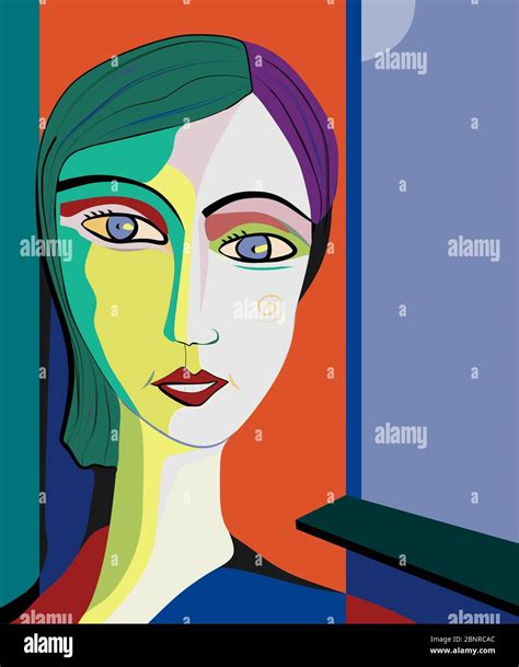 Colorful abstract background, woman near the window Stock Vector Image & Art - Alamy