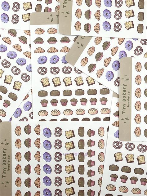 Tiny Bakery Day Sticker Sheet Bakery Stickers Sticker | Etsy