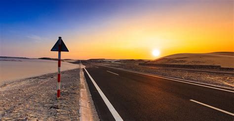 Empty Road during Sunset · Free Stock Photo