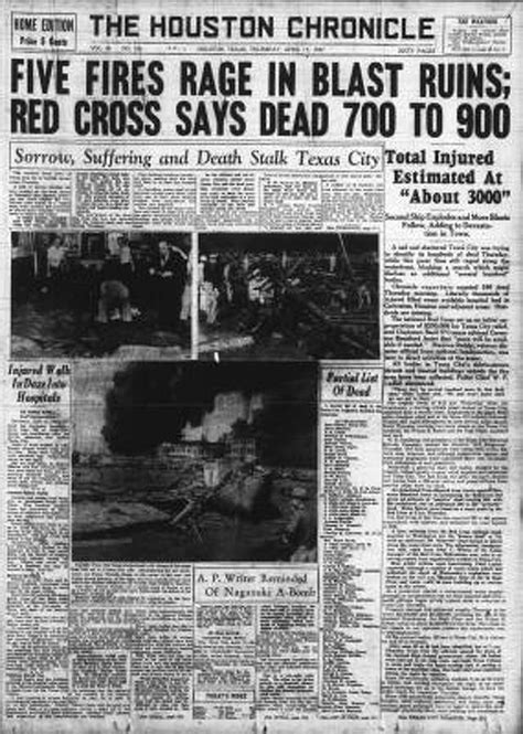 April marks 73 years since the catastrophic Texas City Explosion ...