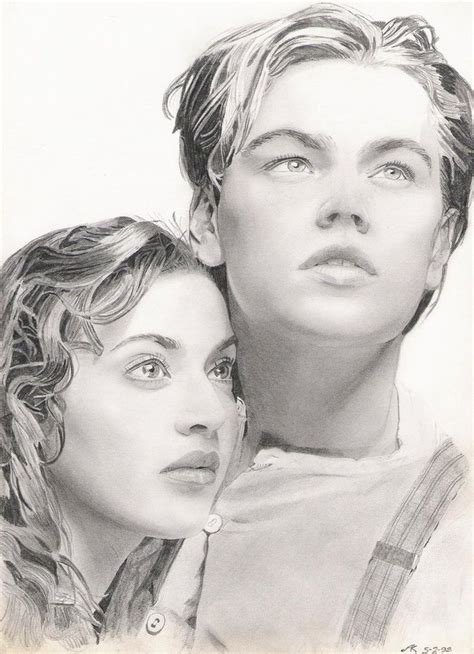 Kate Winslet and Leonardo DiCaprio from "Titanic". | Celebrity Drawings ...