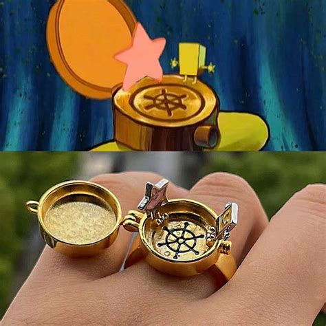 Spongebob Bff Ring Spongebob Rotate Ring Spongebob Ring Best - Etsy