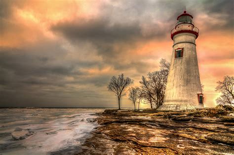 Wallpapers USA Marblehead Lighthouse Massachusetts HDRI Nature