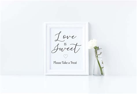 Love is Sweet Wedding Cake Sign Wedding Signage Bridal - Etsy