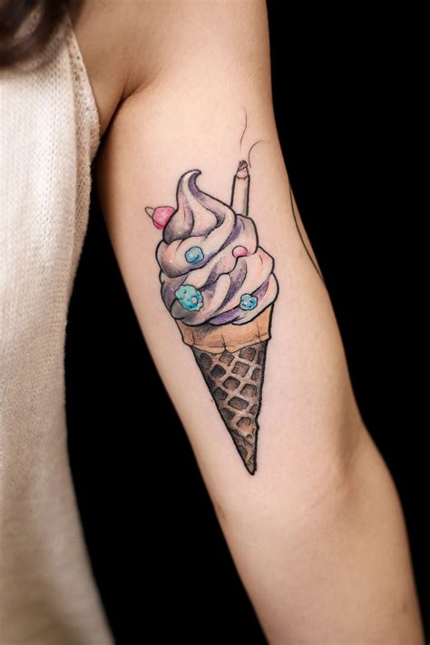 ice cream tattoo anzo choi | Cute tattoos for women, Ice cream tattoo, Tattoos for women