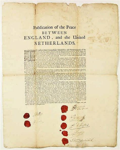 Sold Price: [Treaty of Breda]. "Publication of the Peace between ...