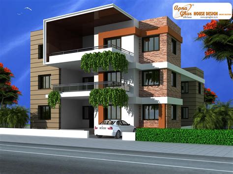 New Concept Modern Triplex Plans, House Plan Narrow Lot