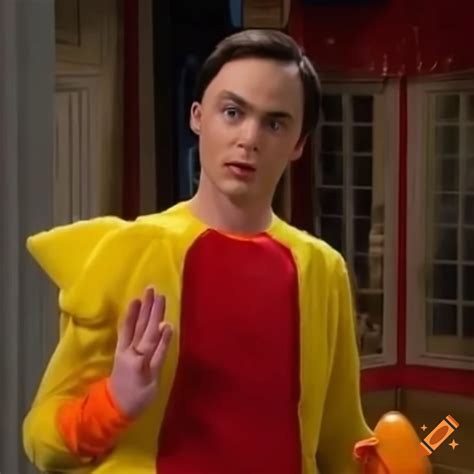 Sheldon cooper in a duck costume