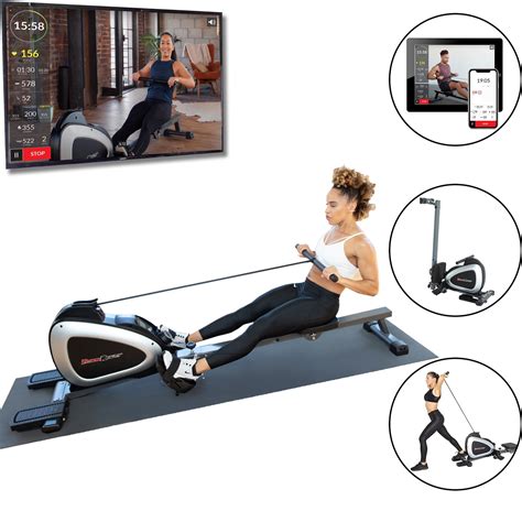 FITNESS REALITY 1000 PLUS Bluetooth Magnetic Rowing Machine Rower with Extended Optional Full ...