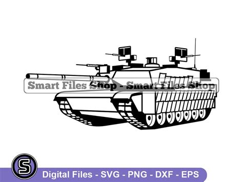 Main Battle Tank SVG, Army Svg, Military Svg, War Svg, Battle Tank Dxf ...