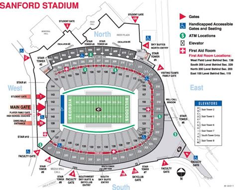 sanford stadium seating chart