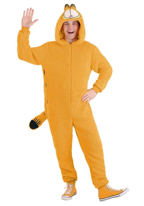 Adults Garfield Onesie Costume - Walmart.com