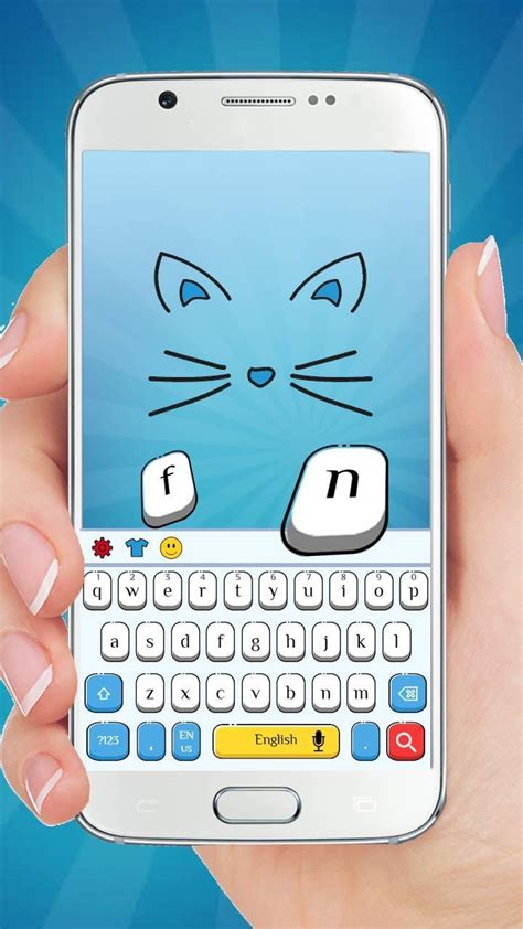 Cute Blue Cat Keyboard Theme APK for Android Download