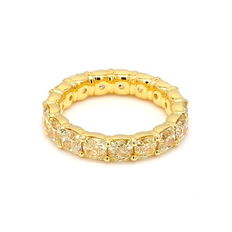 Fancy Yellow Diamond Eternity Band in 18k Yellow Gold – Bailey's Fine ...