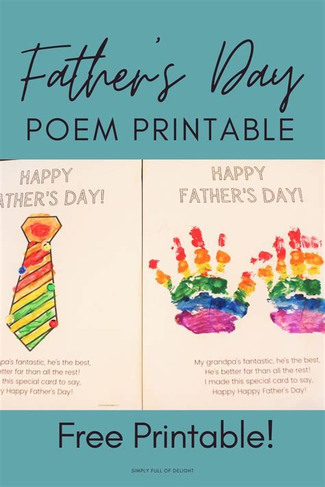 Father's Day Poem Printable | Fathers day poems, Happy fathers day poems, Free fathers day cards