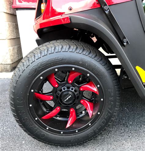 Colored Custom Golf Cart Wheels | Golf cart wheels, Custom golf carts, Custom wheels and tires