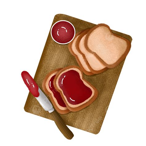 Bread With Strawberry Jam, Bread, Strawberries, Oclock PNG Transparent Clipart Image and PSD ...