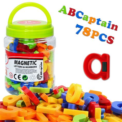 Buy ABCaptain Magnetic Letters Numbers Alphabet ABC 123 Fridge Magnets ...