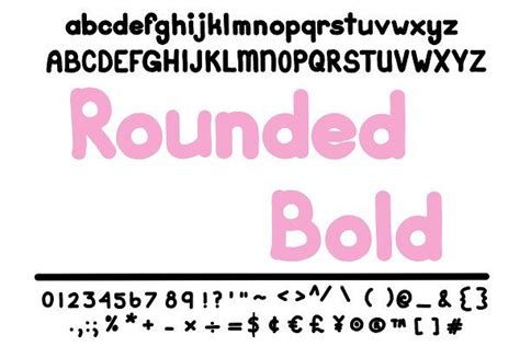 Font Rounded Bold Round Block Letter