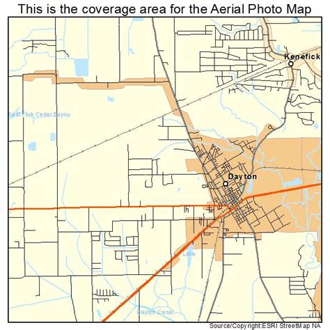 Aerial Photography Map of Dayton, TX Texas