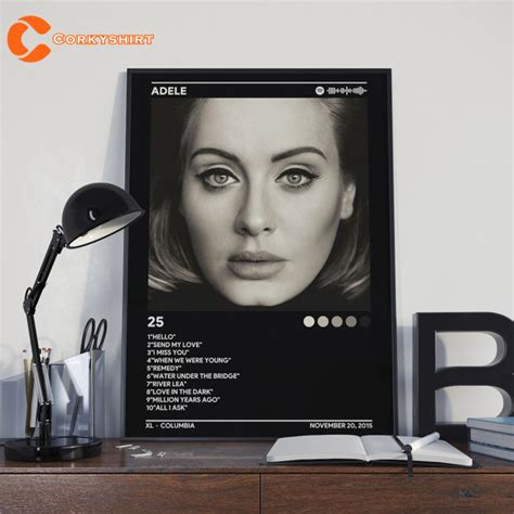 Adele - 25 Album Cover Poster - Corkyshirt