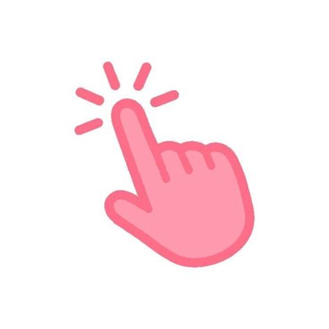 a pink hand pointing at something with the index finger on it's left side