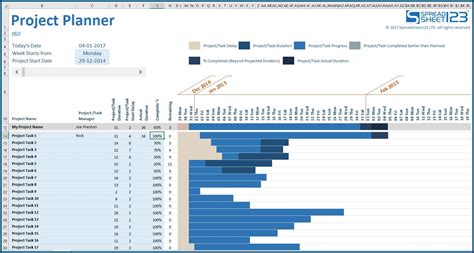 Project Management Excel Spreadsheet Template - Template 2 : Resume ...