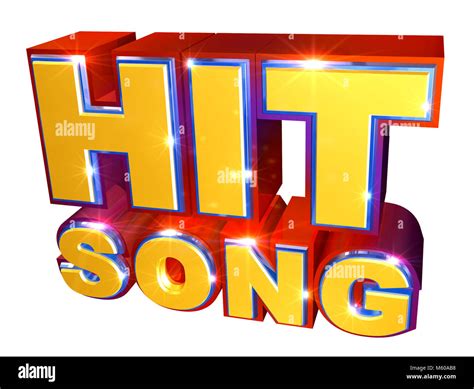 Colorful Hit Music Logo - 3d illustration Stock Photo - Alamy