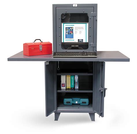 Industrial Computer Workstation with Welded Desk Top - Barron Equipment & Overhead Doors