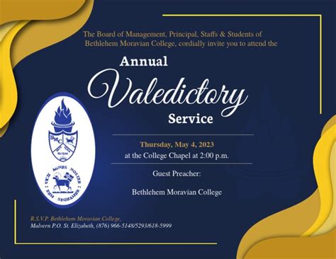 Valedictory Service Invitation | PDF