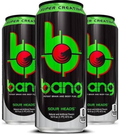 Bang Energy Drink Sour Heads - Minibar Delivery