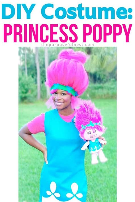 Simple DIY Princess Poppy Troll Costume - The Purposeful Nest