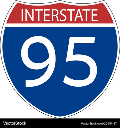 Usa traffic road signs interstate route sign Vector Image