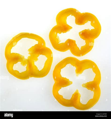 Yellow pepper slices Stock Photo - Alamy