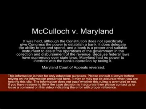 McCulloch v. Maryland - YouTube