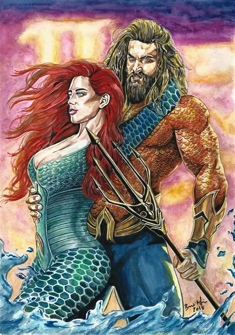 Aquaman and Mera - Watercolor by BrenoMoreira on DeviantArt